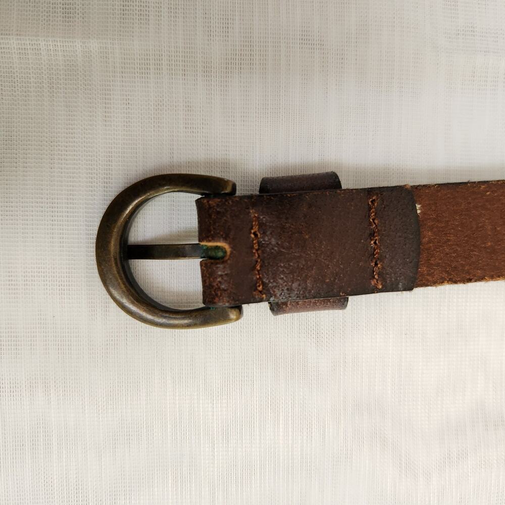 Banana Republic Belt Women's M Brown Genuine Leather Copper Chain Biker Belt - Picture 7 of 15